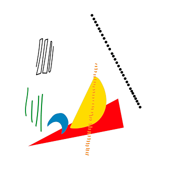 I brought all the shapes into Photoshop and arranged them as they were in Illustator. Then, I changed the image size of all the individual shapes so that they remained in the correct position. I brought them back into the code. In this screenshot, I have my head angled a little to the left, which is tilting all the shapes that way.