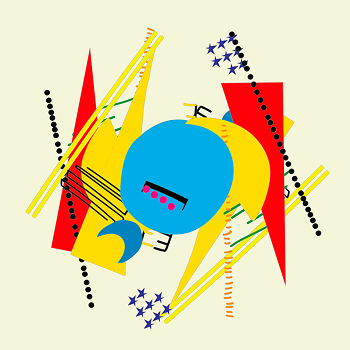 I was curious to know what would happen if I duplicated my portrait. It looks a bit more chaotic but definitley more interesting. The symmetry between the shapes is more appealing as well.