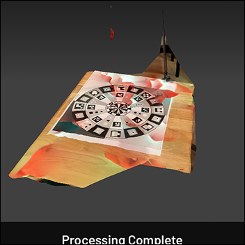 I tried scanning the scrunchie again at home by suspending the scrunchie. However, it kept turning during the scanning process. This was the final result. I spent a lot of time working on this object, and still wasn't able to find a solution. I decided to keep working on other objects.